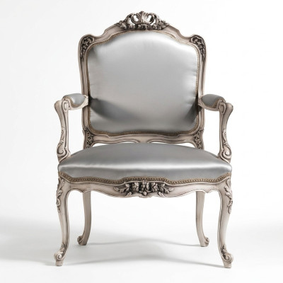 Dining room chairs luxury armchair chair wood silver throne baroque living room furniture