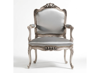 Dining room chairs luxury armchair chair wood silver throne baroque living room furniture