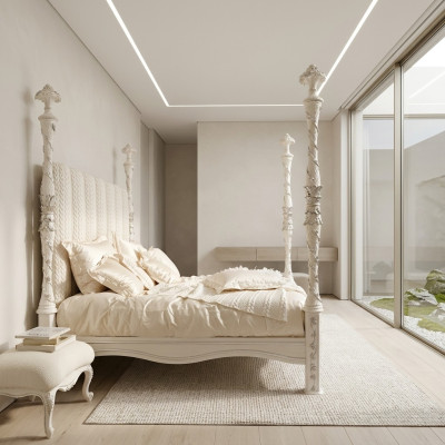 Bed Pillow Design Luxury Double Beds Bedroom Wood Modern Bed Frame New