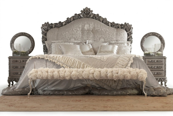 Chesterfield bed double beds leather antique style luxury Italian furniture new