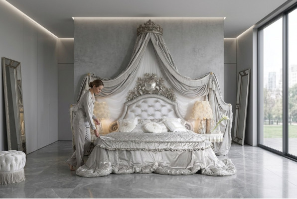 Chesterfield Bed Silver Luxury Bedroom Beds Italian Furniture Design New