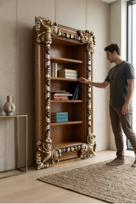 Bookshelf Cabinet Living Room Bookcase Wood Office Cabinet Cabinets Italy New