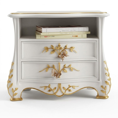 Classic nightstand solid wood tables Italian furniture decor table new