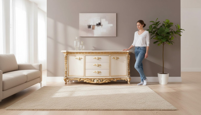 TV cabinet sideboard dresser low board closet living room shelf luxury