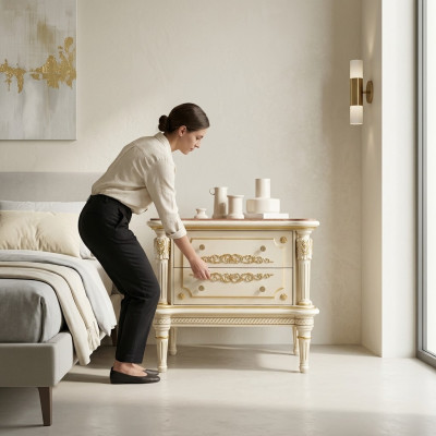 Nightstand Design Table Furniture Nightstands Wood Bedroom Side Table New