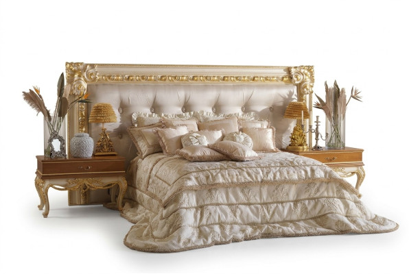 Chesterfield Bed Double Bed Luxury Beds Poster Wood Italian Furniture New
