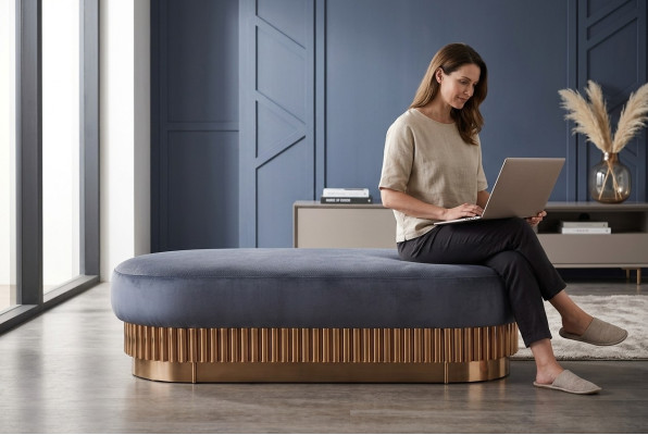 Seat Cushion Bench Cushion Seat Stool Bench Fabric Wood Style Designer Footstool