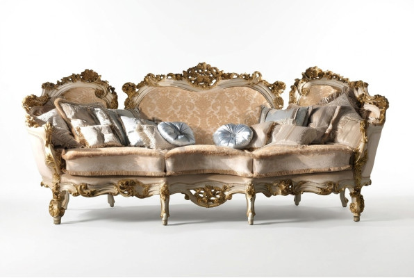 Design Sofa 4-Seater Sofas Textile Design Italian Furniture 4-Seater Couch Upholstery