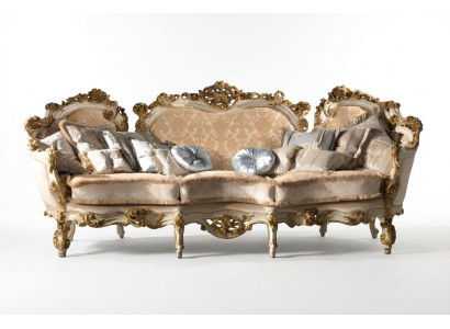 Design Sofa 4-Seater Sofas Textile Design Italian Furniture 4-Seater Couch Upholstery