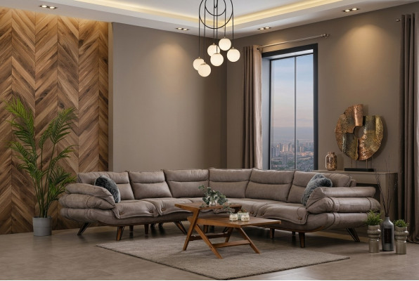Sectional sofa L shape sofa couch upholstered sofas living landscape fabric sofa corner couch textile