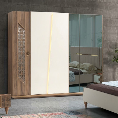 Wardrobe Brown Luxury Furniture Italian Bedroom Interior