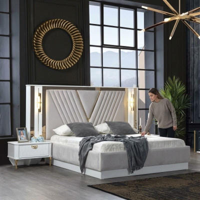 Bed, double bed, beds, furniture, interior, bedroom, furniture design