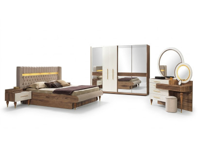 Stylish modern bedroom furniture set in luxurious European design