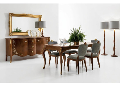 Table Real Wood Classic Baroque Antique Style Dining Table Genuine Wood New