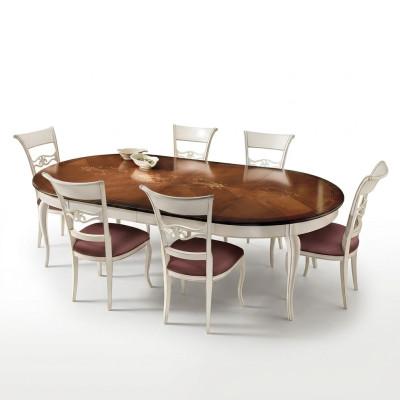 Classic table, wooden table, baroque, rococo, dining room, royal dining table, tables