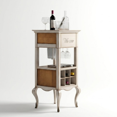 House bar, bar cabinet, bar table, shelf, wine rack, wine cabinet, luxury cabinet, display case.