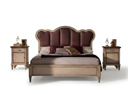 Double bed bedroom hotel marriage luxury bed 2x bedside table 3-piece set beds new
