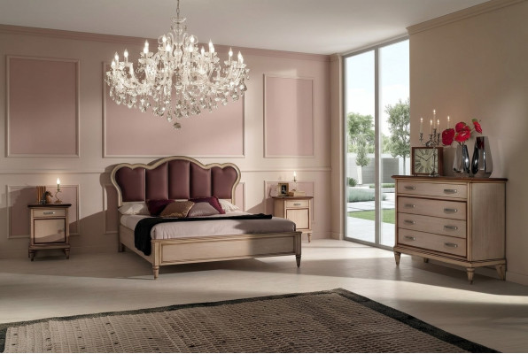 Bedside Table Nightstand Bedroom Set Design Classic Luxury Beds New