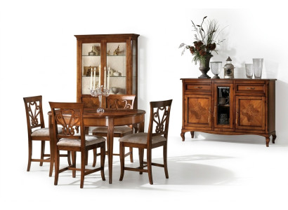 Dining room set suite chairs 4x display cabinet group dining suite display cabinets 7-piece chest of drawers