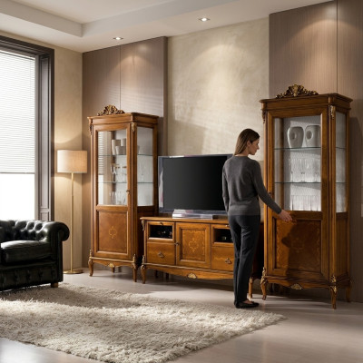 Living room 2x display cabinet living room cabinets design tv modern display cabinet set 3-piece