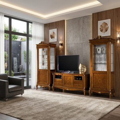 Living room 2x display cabinet living room cabinets design tv modern display cabinet set 3-piece