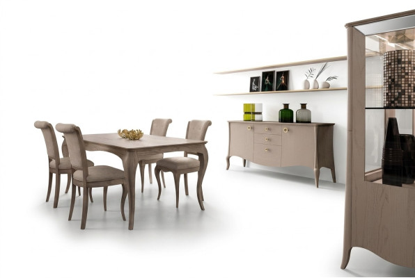 Classic dining room set table chair set sideboard dining suite chairs 6-piece set