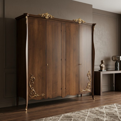 Wardrobe Cabinet Wooden Cabinet Bedroom Solid Furniture Italian Solid Wood