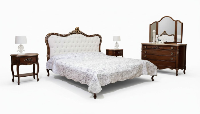 Bed 2x Nightstand 3-piece Bedroom Set Design Furniture Modern Luxury Beds New