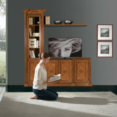 Cabinet Display Case Wood Living Room Furniture TV Wall Units Modern Design Living Wall