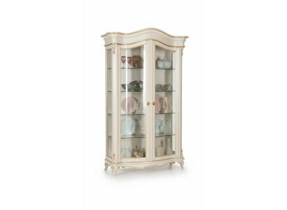 Display case glass cabinet showcase living room wood sideboard Italian furniture shelf