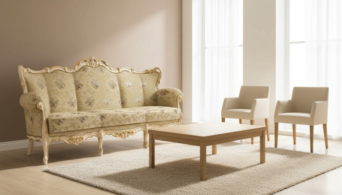 3-seater sofa couch wooden furniture three-seater couch sofas Italian style 200cm