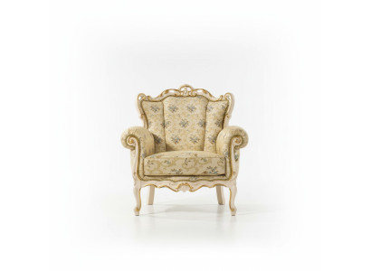 Wingback chair luxury fabric seat design upholstery StileElisa textile single seat new
