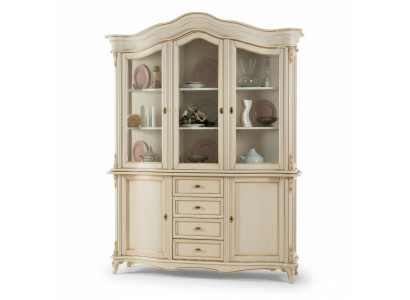 Display Cabinet Real Wood Sideboard Vitrine Solid Dining Room Furniture Solid Wood