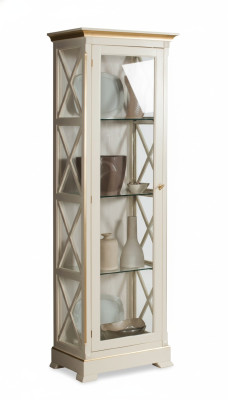 Solid Wood Display Cabinet Glass Cupboard Real Wood Vitrine Living Room Furniture Sideboard