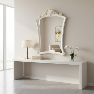 Luxury mirror classic design white mirror furniture styles Elisa new mirror
