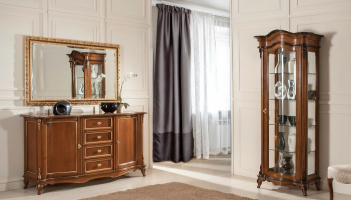 Dining Room Set: Display Cabinet, Wardrobe, Dresser, Mirror, Sideboard, Italian Furniture, 3-piece