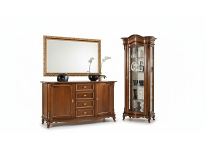 Dining Room Set: Display Cabinet, Wardrobe, Dresser, Mirror, Sideboard, Italian Furniture, 3-piece