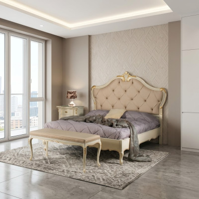 Bed furniture double bed natural wood bedroom furniture design beds furniture Italy