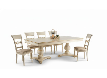 Complete Set Dining Table 6 Chairs Dining Room Set Dining Group Wood Table Tables 7-piece