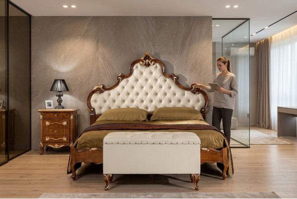 Bed furniture double bed Chesterfield bedroom furniture beds furniture Italy new