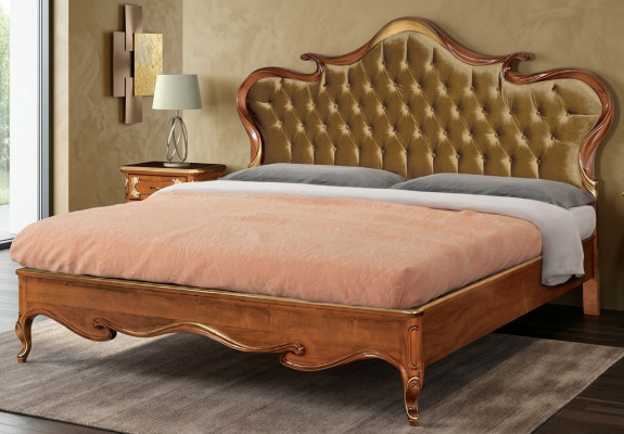 Chesterfield Bed Upholstery Design Luxury Double Hotel Beds Italian Wood New