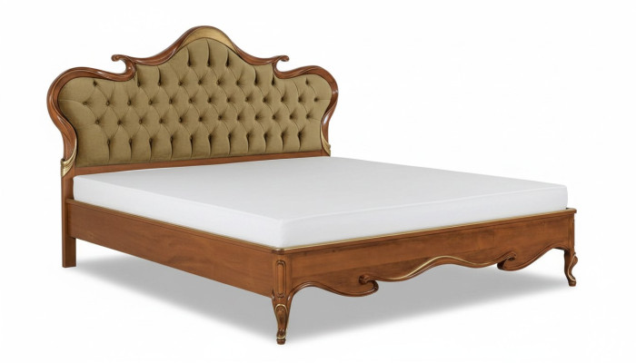 Chesterfield Bed Upholstery Design Luxury Double Hotel Beds Italian Wood New