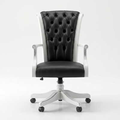 Office chair wood executive chair Chesterfield Italian furniture swivel chair armchair chair
