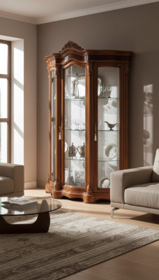 Display glass cabinet showcase living room wood sideboard Italian furniture shelf