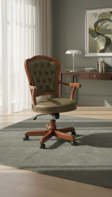 Office chair, swivel chair, Chesterfield executive chair, Italian furniture, armchair, easy chair.