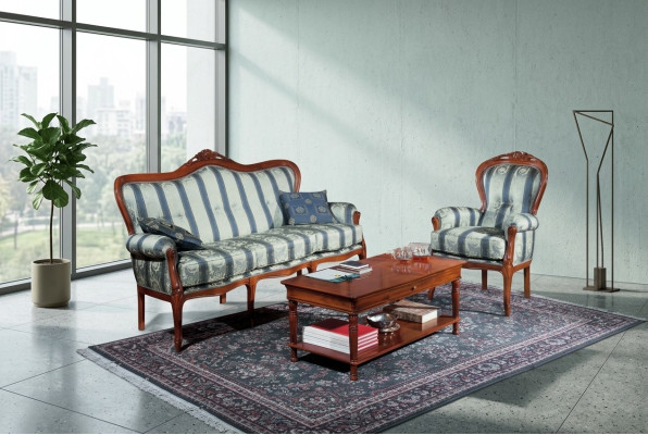 Classic sofa set couch 3+1 seater sofa couches Italian furniture textile