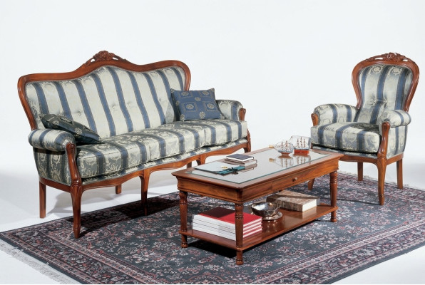 Classic sofa set couch 3+1 seater sofa couches Italian furniture textile