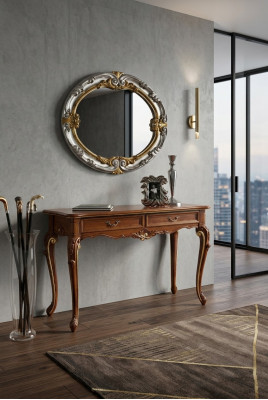 Console table mirror sideboard set new wood Italian furniture style StileElisa
