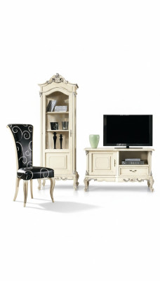 Classic Living Room Wall Set Display Cabinet RTV Sideboard Display Cabinets Wardrobe Cabinets 3-piece Set.