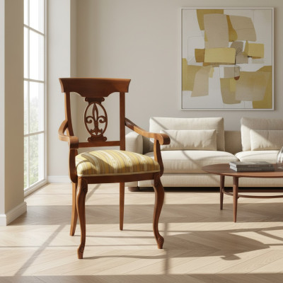 Dining room chair luxury classic chairs wood design wooden chair Italian furniture
